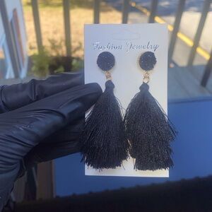 Black & Gold Fashion Earrings